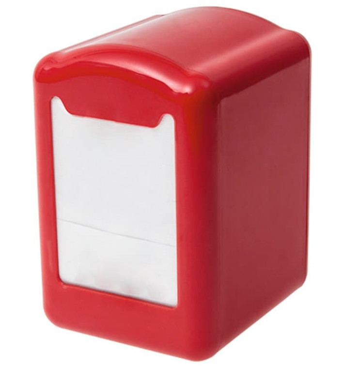 Distributeur à Serviettes Plastique Rouge 17x17cm (1 Unité) Distributeur à Serviettes Plastique Rouge 17x17cm (1 Unité)