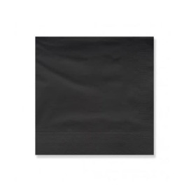 Serviette Papier à Cocktail 25x25cm Noir (3400 Utés)