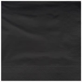 Serviette Papier à Cocktail 25x25cm Noir (3400 Utés)