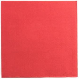 Serviette Papier Double Point 25x25cm Rouge (2100 Utés)
