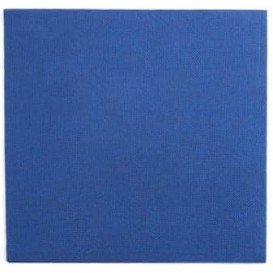 Serviette Papier Double Point 25x25cm Bleu (50 Utés)
