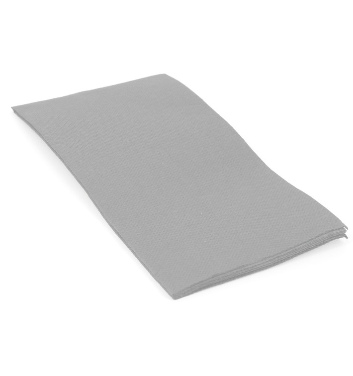 Serviette Papier Molletonnée 1/8 40X40cm Gris (50 Utés) Serviette Papier Molletonnée 1/8 40X40cm Gris (50 Utés)