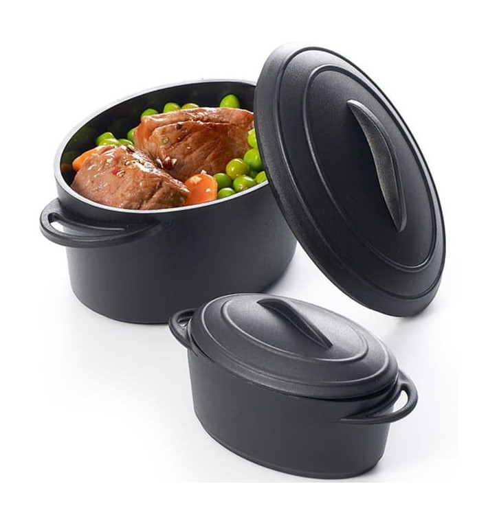 Verrine cocotte Noir avec Couvercle 300ml (4 unités) Verrine cocotte Noir avec Couvercle 300ml (4 unités)