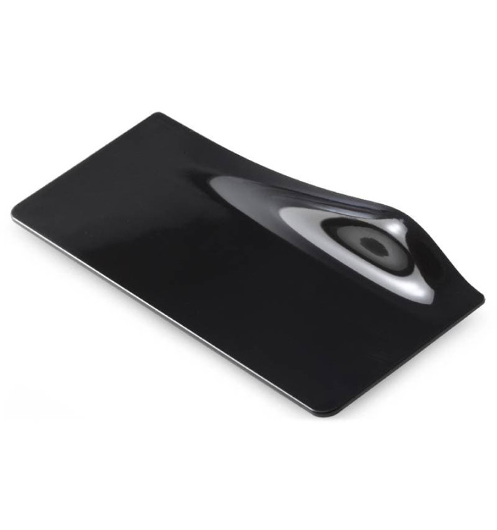 Assiette Dégustation Carrée Gogo PS Noir 14x5.8cm (40 Utés) Assiette Dégustation Carrée Gogo PS Noir 14x5.8cm (40 Utés)