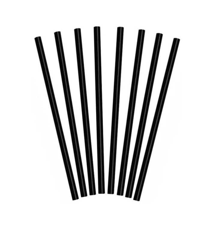 Paille pour Granités Ø8mm 25cm Noire (1000 Pièces) Paille pour Granités Ø8mm 25cm Noire (1000 Pièces)