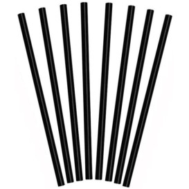 Paille pour Granités  Ø8mm 25cm Noire (10.000 Pièces)