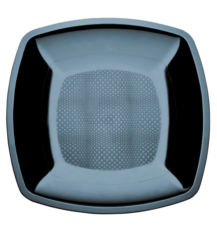 Assiette Plastique Réutilisable Plate Noir PS 230mm (300 Utés) Assiette Plastique Réutilisable Plate Noir PS 230mm (300 Utés)