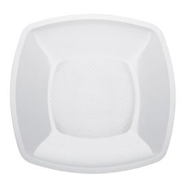 Assiette Plastique Réutilisable Plate Blanc  PP 180mm (300 Utés)