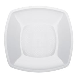 Assiette Plastique Réutilisable Plate Blanc PP 180mm (300 Utés)