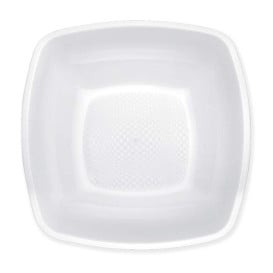 Lot de 5 assiettes à dîner compartimentées incassables en plastique blé  avec contrôle des portions pour adultes - 25,4 cm carrées - Réutilisables 