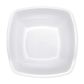 Assiette Plastique Réutilisable Creuse Blanc PP 180mm (300 Utés)