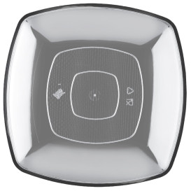 Assiette Plastique Réutilisable Plate Transp. PS 300mm (12 Utés)