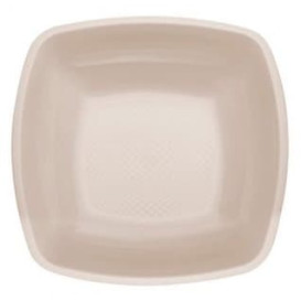 Assiette Plastique Réutilisable creuse Beige PP 180mm (25 Utés)