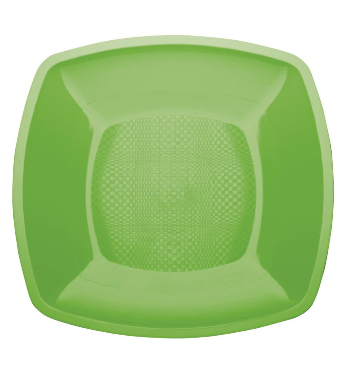 Assiette Plastique Réutilisable Plate Vert Citron PP 230mm (25 Utés) Assiette Plastique Réutilisable Plate Vert Citron PP 230mm (25 Utés)