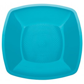 Assiette Plastique Réutilisable Plate Turquoise PP 230mm (300 Utés)