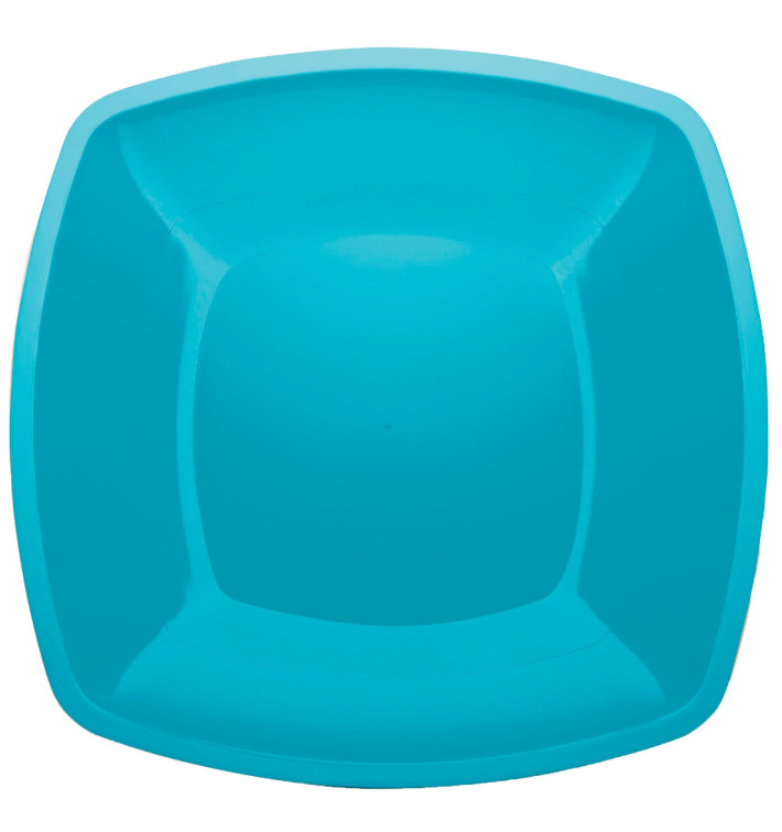 Assiette Plate Turquoise Square PS 300mm (12 Utés) Assiette Plate Turquoise Square PS 300mm (12 Utés)