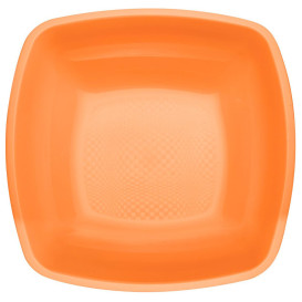 Assiette Plastique Réutilisable Creuse Orange  PP 180mm (25 Utés)