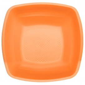 Assiette Plastique Réutilisable Creuse Orange PP 180mm (300 Utés)