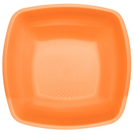 Assiette Plastique Réutilisable Creuse Orange PP 180mm (300 Utés)