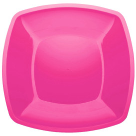 Assiette Plastique Réutilisable Plate Fuchsia  PS 300mm (12 Utés)