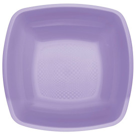 Assiette Plastique Réutilisable Creuse Lilas PP 180mm (25 Utés)