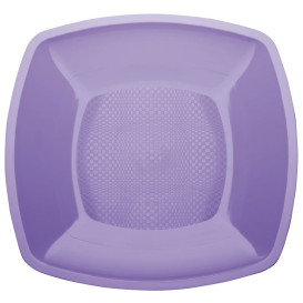 Assiette Plastique Réutilisable Plate Lilas  PP 180mm (25 Utés)