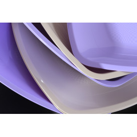 Assiette Plastique Réutilisable Creuse Lilas PP 180mm (300 Utés)