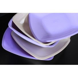 Assiette Plastique Réutilisable Plate Lilas PP 180mm (25 Utés)