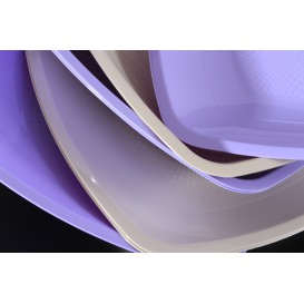 Assiette Plastique Réutilisable Plate Lilas PS 300mm (144 Utés)