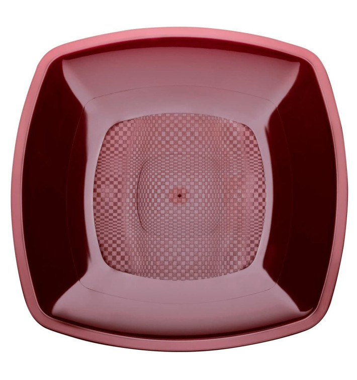Assiette Plastique Réutilisable Bordeaux PP 230mm (25 Utés) Assiette Plastique Réutilisable Bordeaux PP 230mm (25 Utés)