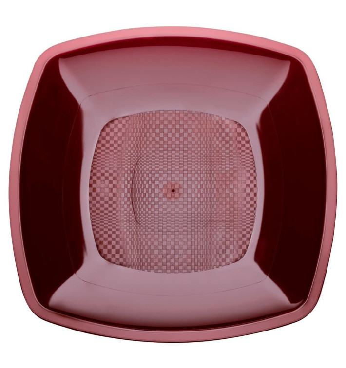 Assiette Plastique Réutilisable Creuse Bordeaux PP 180mm (25 Utés) Assiette Plastique Réutilisable Creuse Bordeaux PP 180mm (25 Utés)