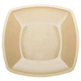 Assiette Plastique Réutilisable Plate Crème  PP 180mm (25 Utés)