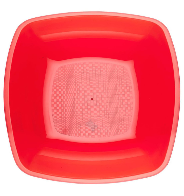 Assiette Plastique Réutilisable Creuse Rouge Transp. PS 180mm (300 Utés) Assiette Plastique Réutilisable Creuse Rouge Transp. PS 180mm (300 Utés)