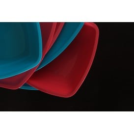 Assiette Plastique Réutilisable Plate Rouge Transp. PS 300mm (144 Utés)
