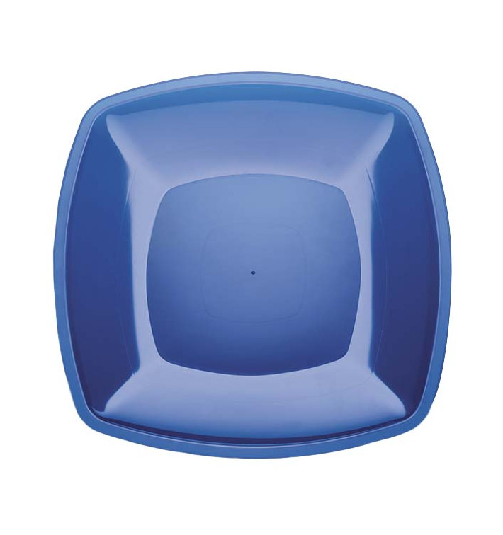 Assiette Plastique Réutilisable Plate Bleu Transp. PS 300mm (144 Utés) Assiette Plastique Réutilisable Plate Bleu Transp. PS 300mm (144 Utés)