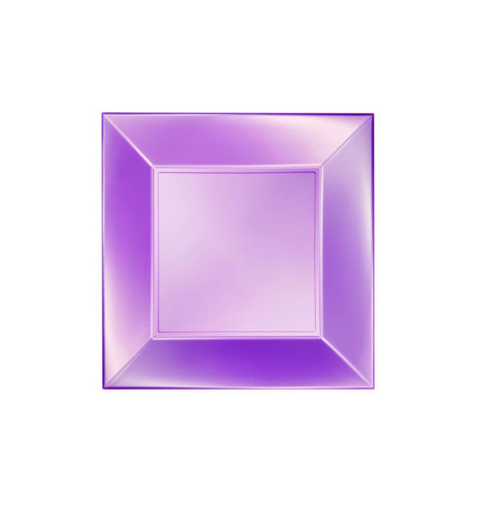 Assiette Plastique Réutilisable Plate Violet Pearl PP 180mm (300 Utés) Assiette Plastique Réutilisable Plate Violet Pearl PP 180mm (300 Utés)