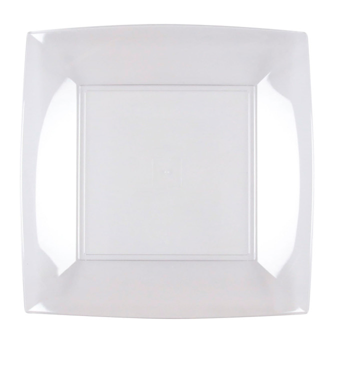 Assiette Plastique Réutilisable Plate Transp. PS 230mm (25 Utés)