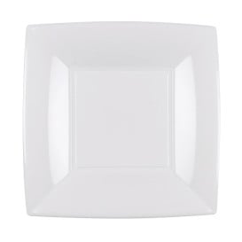 Assiette Plastique Réutilisable Plate Blanc PP 180mm (25 Utés)