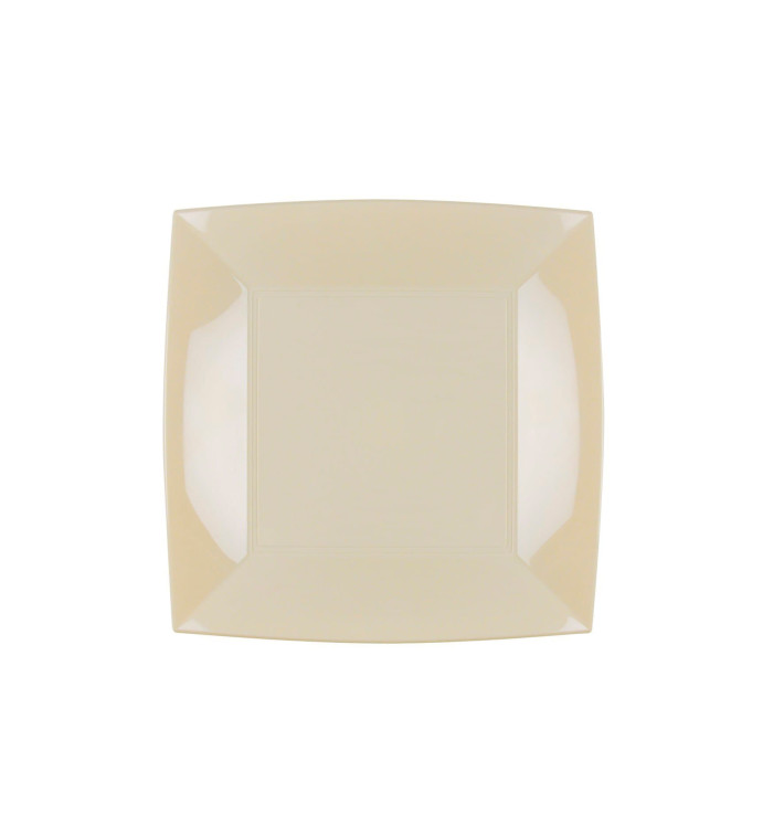 Assiette Plastique Plate Crème Nice PP 180mm (25 Utés) Assiette Plastique Plate Crème Nice PP 180mm (25 Utés)