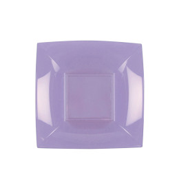 Assiette Plastique Réutilisable Creuse Lilas PP 180mm (25 Utés)