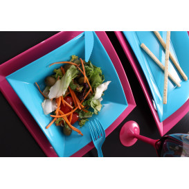 Assiette Plastique Réutilisable Plate Turquoise PP 180mm (300 Utés)