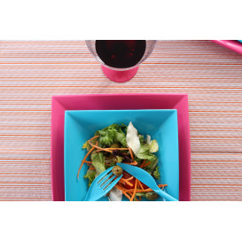 Assiette Plastique Réutilisable Plate Turquoise PP 180mm (300 Utés)
