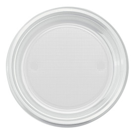 Assiette Plastique PS Plate Transparent Ø170mm (50 Unités)