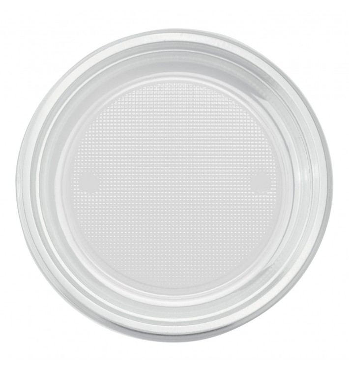 Assiette Plastique PS Plate Transparent Ø170mm (50 Unités)