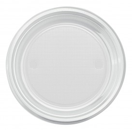 Assiette Plastique PS Plate Transparent Ø220mm (30 Unités)