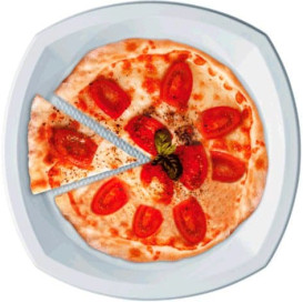 Assiette Plastique PS Carrée Blanc 230x230mm 1C (1000 Unités)