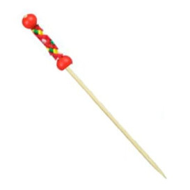 Pique en Bambou Décoré en Rouge 120 mm (5000 Utés)