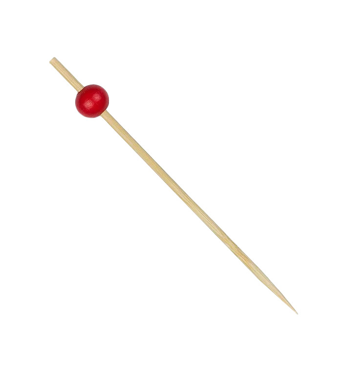 Pique en Bambou "Big Ball" Rouge 120mm (5000 Unités) Pique en Bambou "Big Ball" Rouge 120mm (5000 Unités)