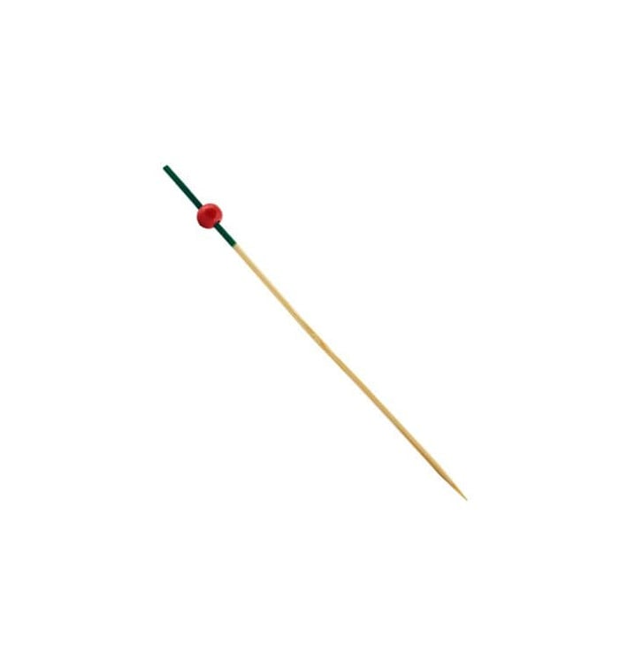 Pique en Bambou "Portugal" Vert et Rouge 120mm (200 Utés) Pique en Bambou "Portugal" Vert et Rouge 120mm (200 Utés)