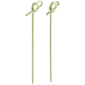 Pique en Bambou Boucle Vert Naturel 180mm (200 Unités)